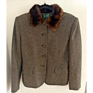 Lauren Ralph Women's Herringbone Jacket Sz 6